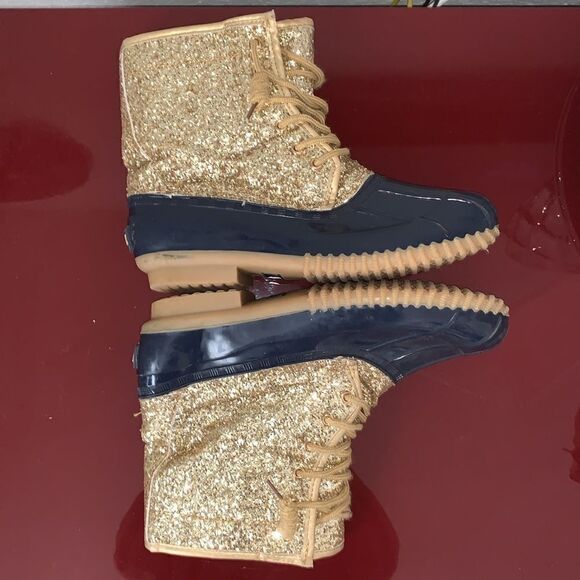 Sugar Duck Boots Gold Glitter Women’s Size 7M - Picture 6 of 9